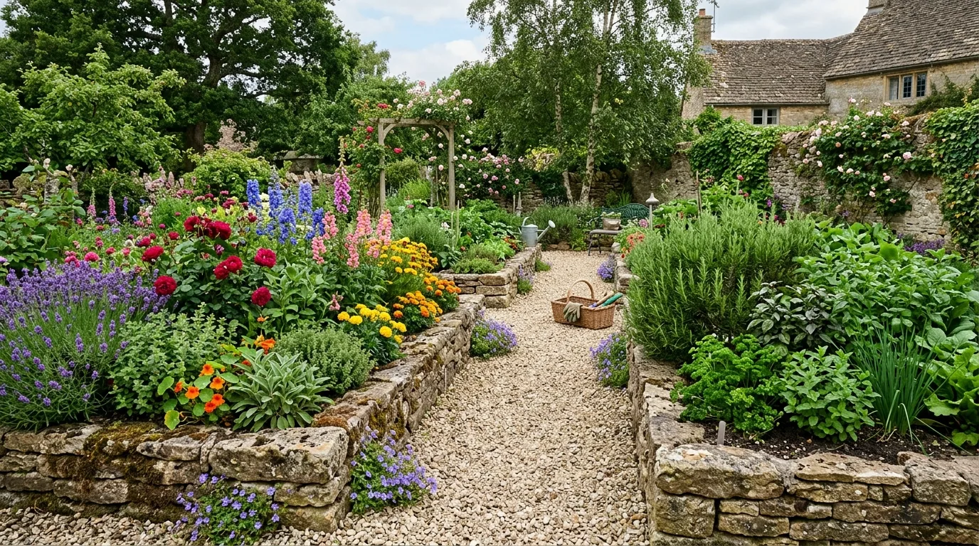 Raised Beds With Stone Borders